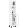 vidaXL Highboard High Gloss White 34.5x34x180 cm Engineered Wood