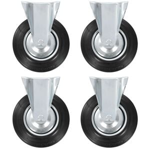 vidaXL Fixed Casters 4 pcs 200 mm