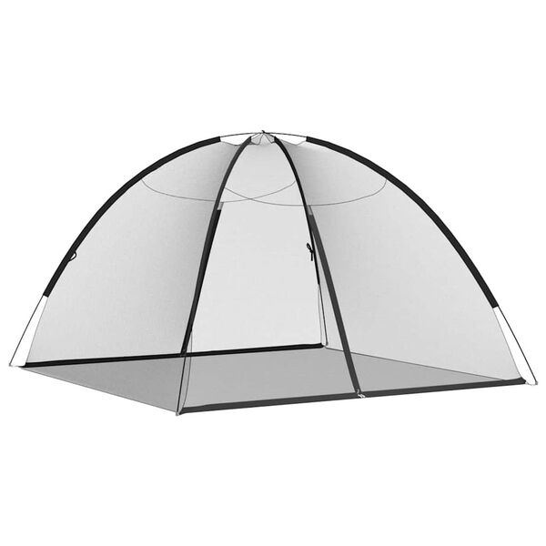 vidaXL Mosquito Net Mongolia with Doors 220 Mesh&nbsp;Black&nbsp;200x200x135 cm