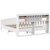vidaXL Bookcase Bed without Mattress White 180x200 cm Super King Solid Wood Pine