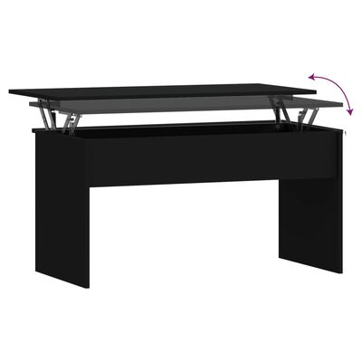 vidaXL Coffee Table Black 102x50.5x52.5 cm Engineered Wood