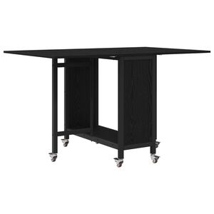 vidaXL Folding Dining Table with Castors 130 x 80 x 76.5 cm