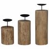 vidaXL Candle Holder 3 pcs Natural Solid Teak wood