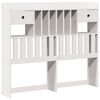 vidaXL Bookcase Bed without Mattress White 135x190 cm Double Solid Wood Pine