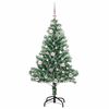 vidaXL Artificial Christmas Tree Snow Flocked with LED Light 150 cm