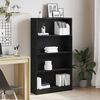 vidaXL 4-Tier Bookcase Black Oak 80x24x143 cm Engineered Wood