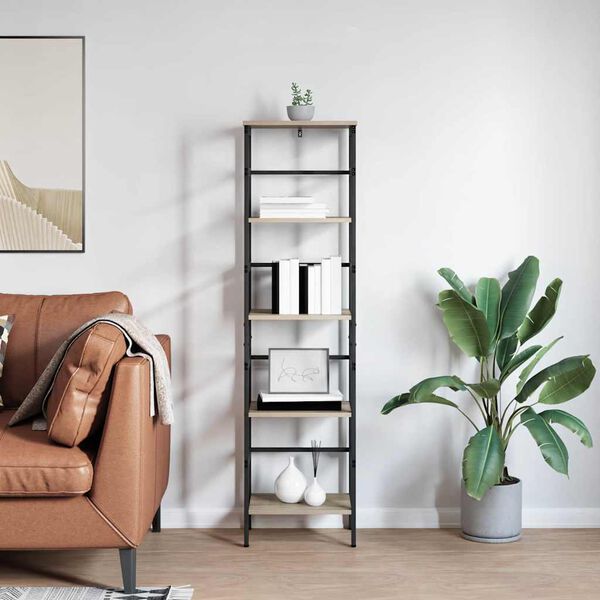 vidaXL Bookshelf Sonoma Oak 40 x 29.5 x 149 cm Engineered Wood