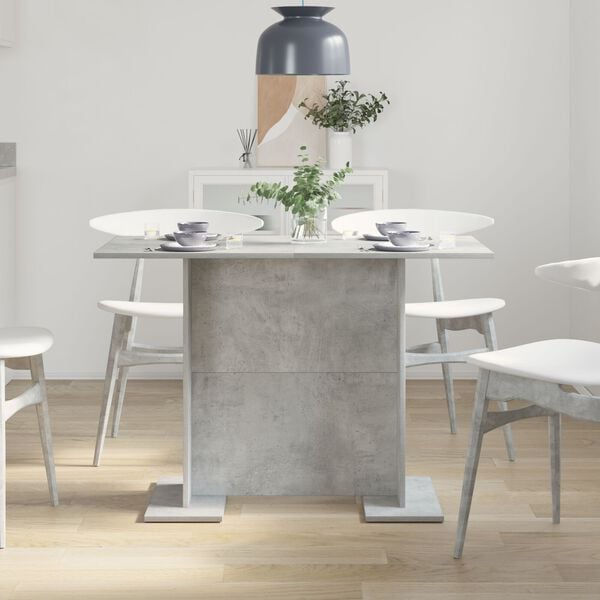 vidaXL Dining Table Concrete grey 110 x 60 x 75 cm Engineered wood
