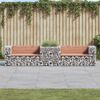 vidaXL Garden Bench with Gabion Basket Solid Wood Douglas