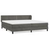 vidaXL Box Spring Bed with Mattress Dark Grey 200x200 cm Velvet