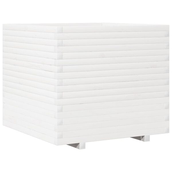vidaXL Garden Planter White 80x80x72 cm Solid Wood Pine