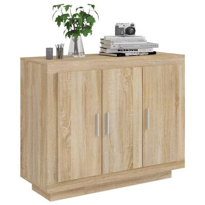 vidaXL Sideboard Sonoma Oak 92x35x75 cm Engineered Wood