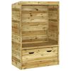 vidaXL Strandkorb with Drawer 112x60x168 cm Solid Wood Pine