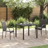 vidaXL Stackable Outdoor Chairs 2 pcs Poly Rattan Brown