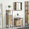 vidaXL Bathroom Furniture Set with Shelf 3 pcs Brown Engineered wood