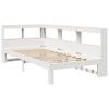 vidaXL Bookcase Bed without Mattress White 100x200 cm Solid Wood Pine