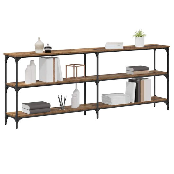 vidaXL Console Table Old Wood 200 x 29 x 75 cm
