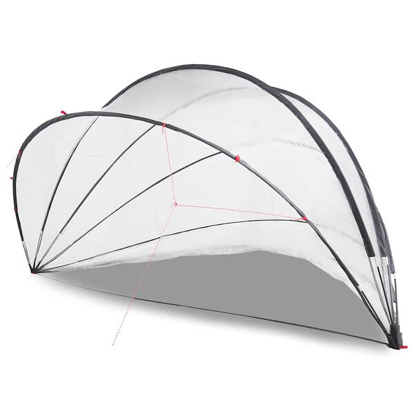 vidaXL Pool Dome Folding Manual Transparent 546 x 516 x 250 cm PVC