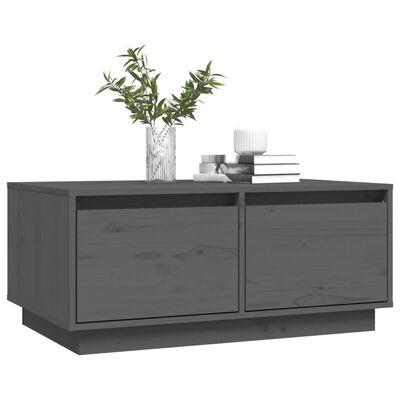 vidaXL Coffee Table Grey 80x50x35 cm Solid Wood Pine