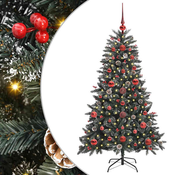 vidaXL Artificial Christmas Tree with 150 LEDs Green 68 x 68 x 120 cm