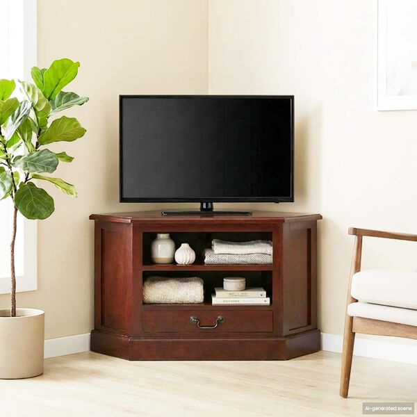 vidaXL CornerTVCabinet Brown 79 x 40 x 46 cm Solid Mahogany Wood