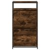 vidaXL Shoe Cabinet Smoked Oak 60x34x112 Engineered Wood