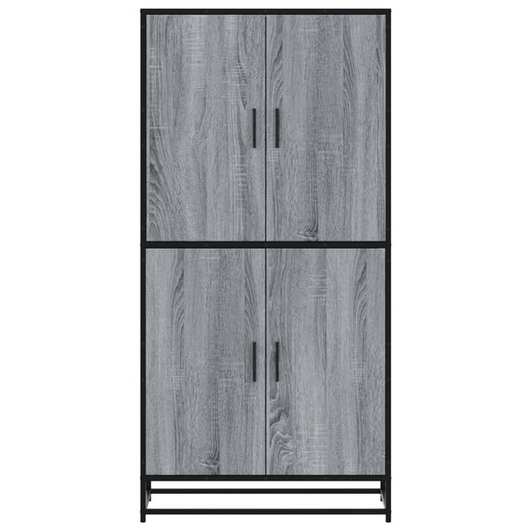 vidaXL Highboard Grey Sonoma 68x35x139 cm Engineered Wood