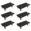 vidaXL Transport Trolley 6 pcs Grey Plywood