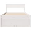 vidaXL Bed Frame without Mattress White 100x200 cm Solid Wood Pine