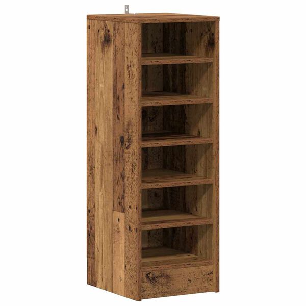 vidaXL Shoe Cabinet Old Wood 32x35x92 cm Engineered Wood