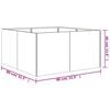 vidaXL Planter 80x80x40 cm Corten Steel