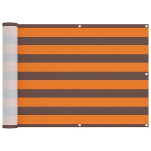 vidaXL Balcony Screen Orange and Brown 75 x 200 cm
