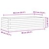 vidaXL Garden Planter Wax Brown 90x40x23 cm Solid Wood Pine