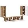 vidaXL TV Wall Cabinet Set 4 pcs Artisan Oak Engineered Wood