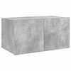 vidaXL TV Wall Cabinet with LED Lights Concrete Grey 60x35x31 cm