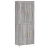 vidaXL Highboard Grey Sonoma 69.5x34x180 cm Engineered Wood