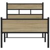 vidaXL Bed Frame without Mattress Sonoma Oak 90x200 cm Engineered Wood