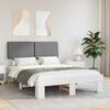 vidaXL Bed Frame with Upholstered Headboard Light Grey 140 x 200 cm