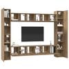 vidaXL TV Cabinet Set 10 pcs Artisan Oak 30.5 x 30 x 90 cm