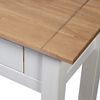 vidaXL Console Table White 110x40x72 cm Solid Pine Wood Panama Range