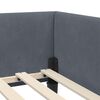 vidaXL Corner Bed Frame with Headboard Dark Grey 80 cm x 200 cm Velvet