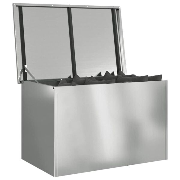 vidaXL Outdoor Storage Box Silver 80 x 50.5 x 50 cm Steel
