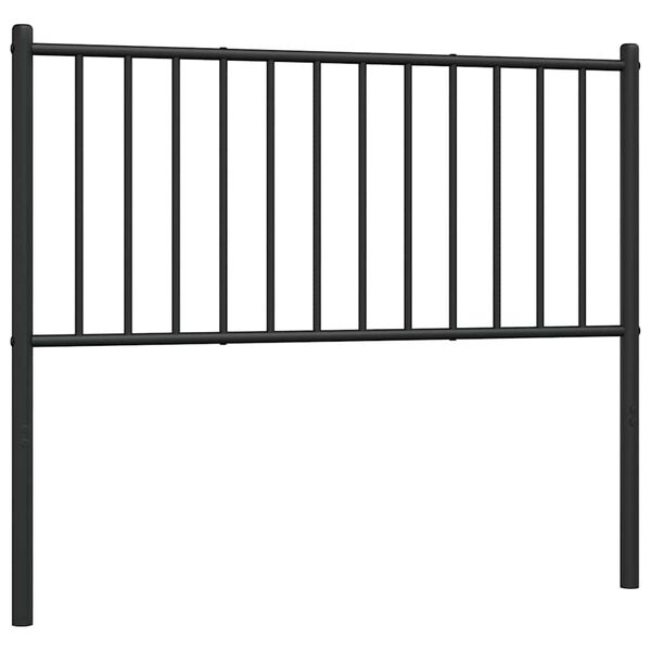 vidaXL Metal Replace Headboard Black 100 cm