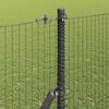 vidaXL Fence Post Grey 25 x 1.6 m (25 x 25 mm mesh) Steel and PVC