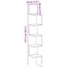 vidaXL Wall Corner Shelf Artisan Oak 20x20x127.5 cm Engineered Wood