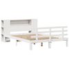 vidaXL Bookcase Bed without Mattress White 120x190 cm Small Double Solid Wood Pine