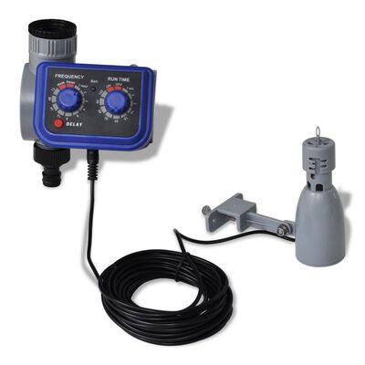 vidaXL Automatic Garden Irrigation Timer with Rain Sensor