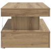 vidaXL Coffee Table with LED Lights Artisian Oak 90x50x40 cm