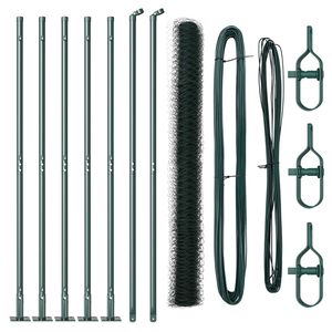 vidaXL Welded Wire Fence with Concrete Base 10 x 1.6 m (W x H)
