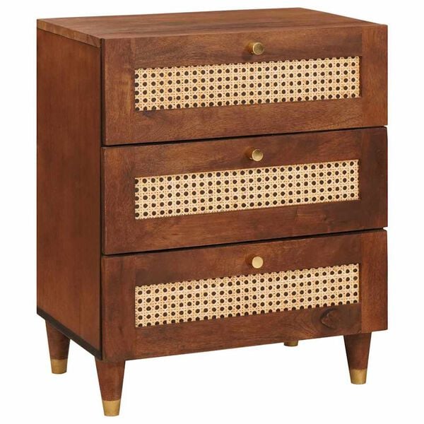 vidaXL Bedside Tables with Drawer 50 x 33 x 62 cm Solid Mango Wood